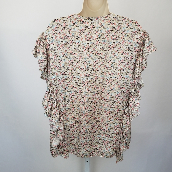JASON WU 100% Silk floral Blouse Size 6 - Picture 5 of 8